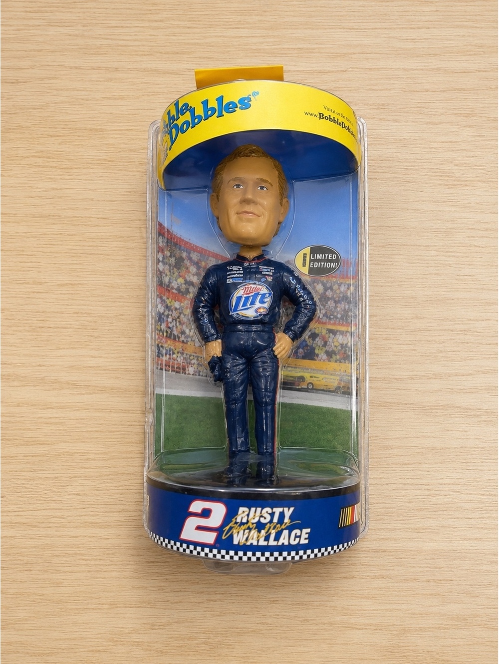 Rusty Wallace #2 Miller Lite NASCAR Bobble Dobbles Bobblehead 2003 NEW Sealed